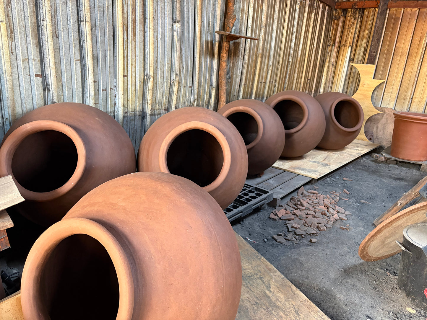 Tinajas De Greda 80x80 cm de Gran Tamaño. "Pack 2 Unidades"