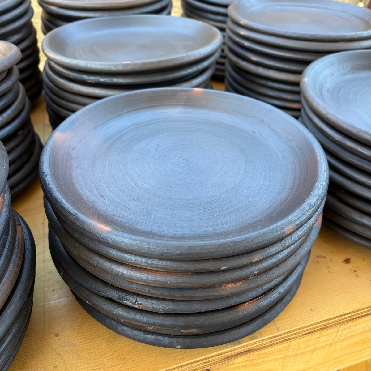 Platos Bajos de Greda 23cm, Pack 6 Unidades