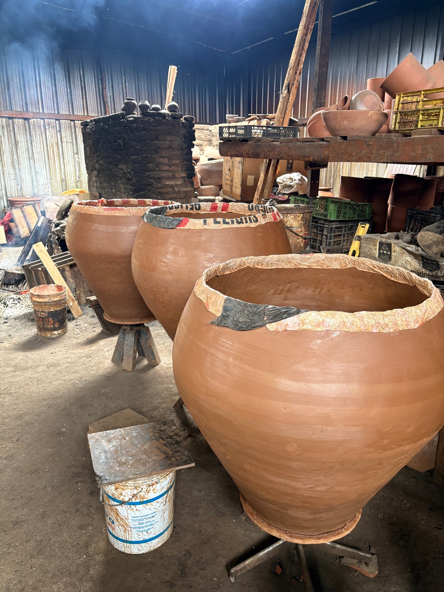 Tinajas De Greda 80x80 cm de Gran Tamaño. "Pack 2 Unidades"