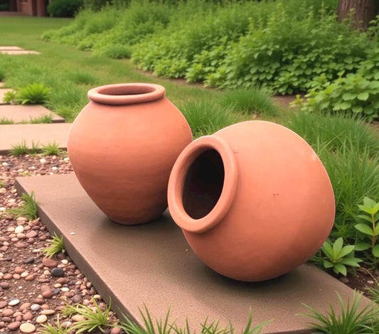 Tinajas De Greda 80x80 cm de Gran Tamaño. "Pack 2 Unidades"