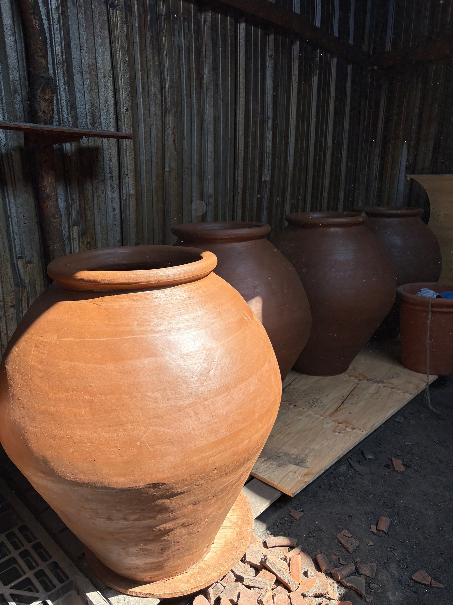 Tinajas De Greda 80x80 cm de Gran Tamaño. "Pack 2 Unidades"