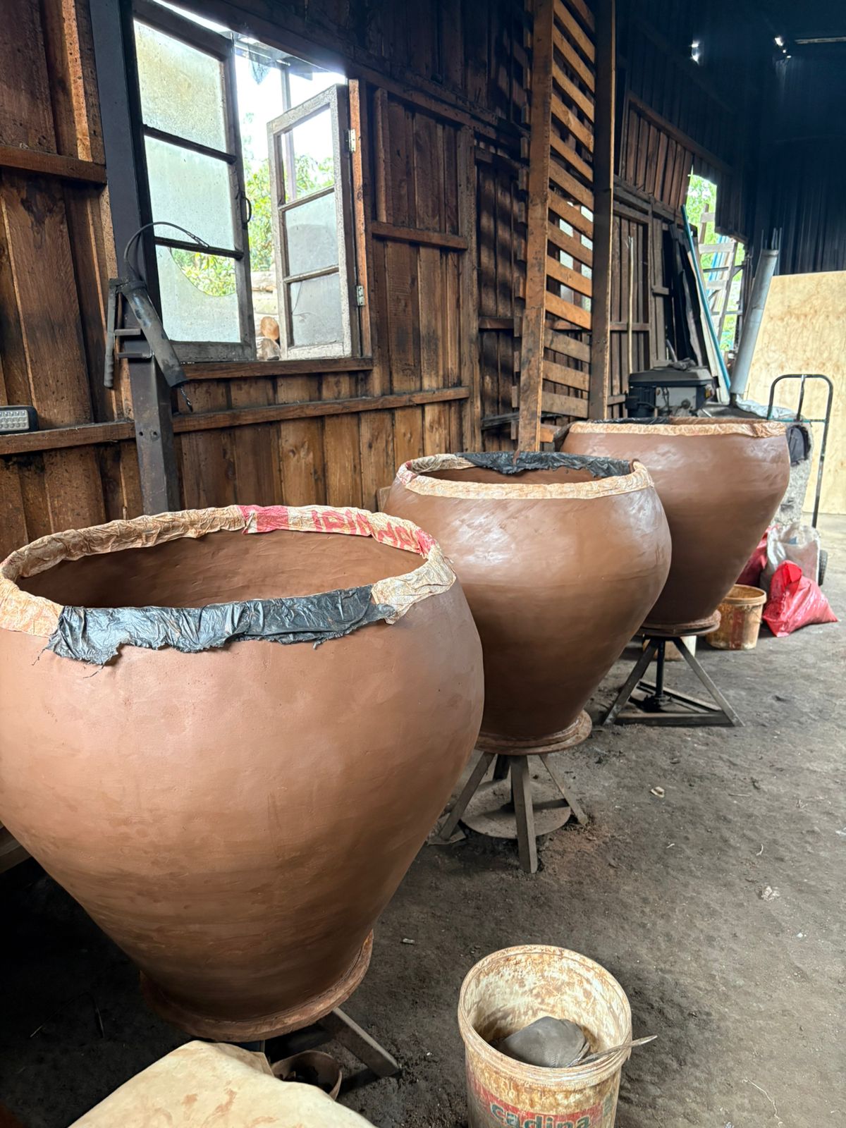 Tinajas De Greda 80x80 cm de Gran Tamaño. "Pack 2 Unidades"