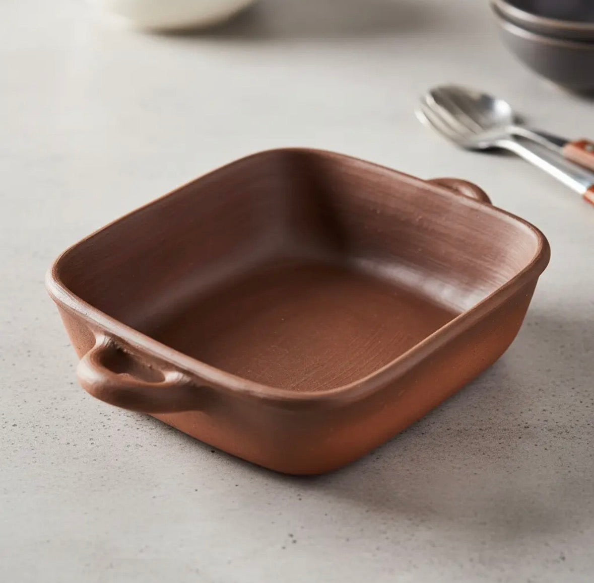 Fuente Asadera de Greda Rectangular Grande.