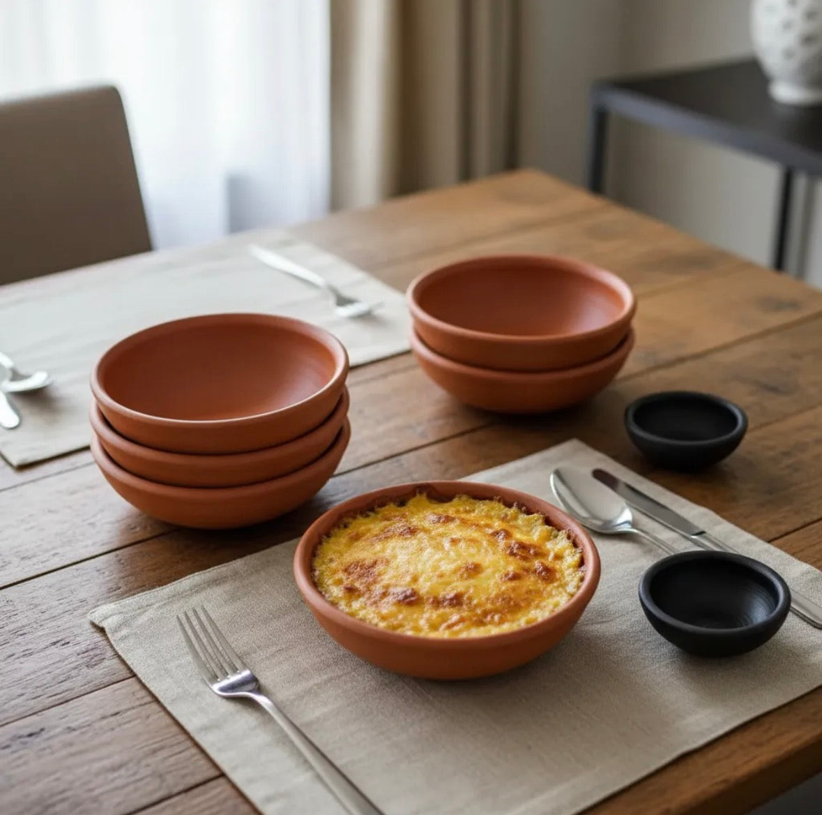 Pailas De Greda Para Pastel de Choclo 16cm, Pack 12 Unid