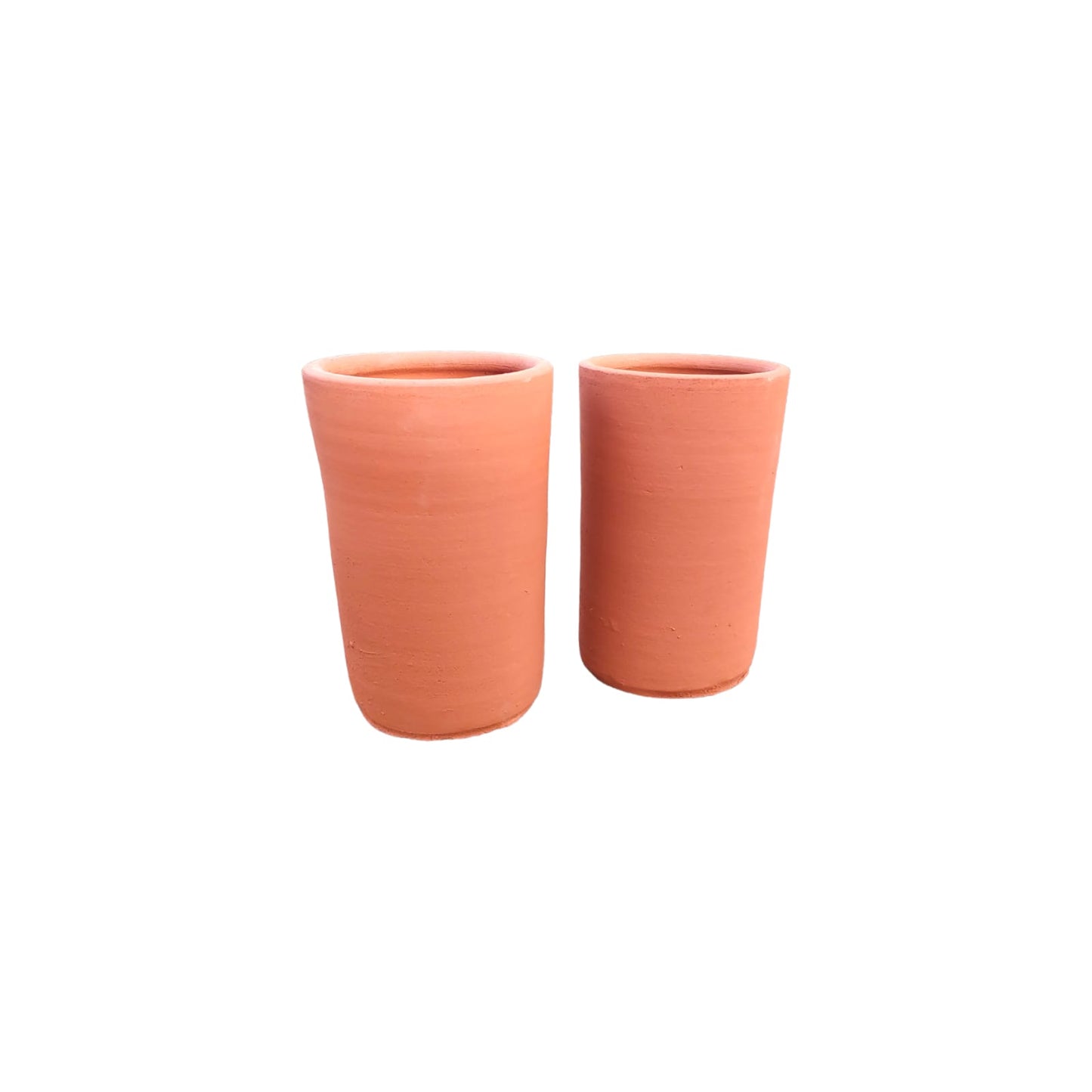 Maceta de Greda Modelo Tubo 25x15cm "Pack 2 Unidades"