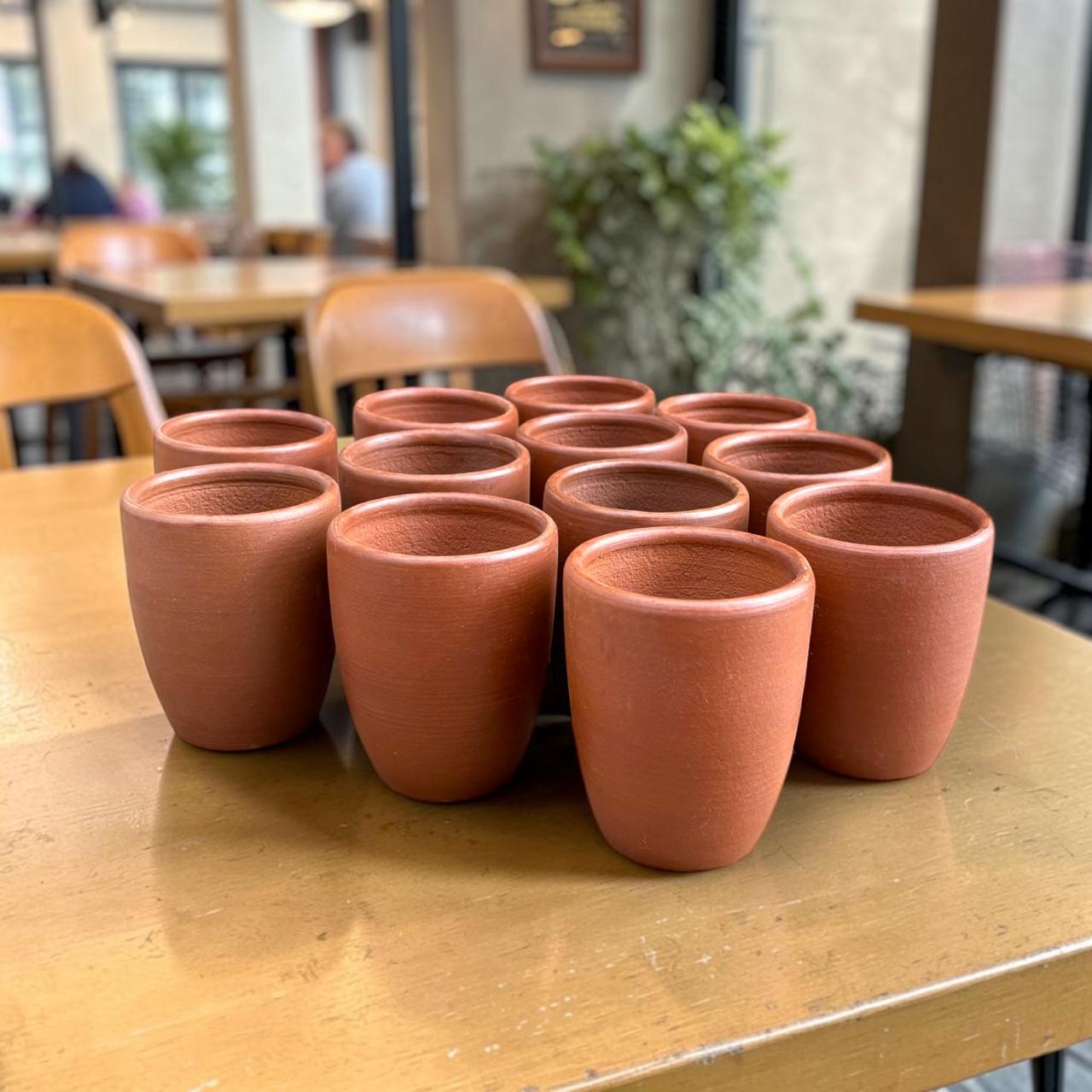 Vasos De Greda Natural Pack 12 Unidades | Hechos A Mano | Directo De Pomaire