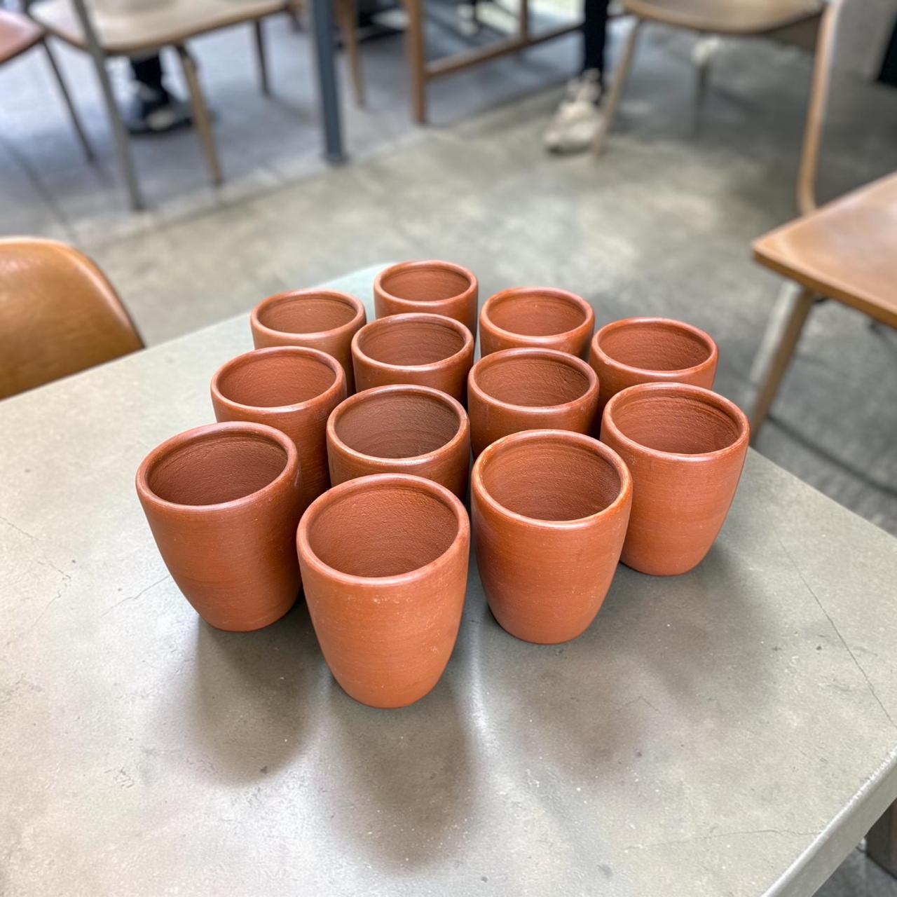 Vasos De Greda Natural Pack 12 Unidades | Hechos A Mano | Directo De Pomaire