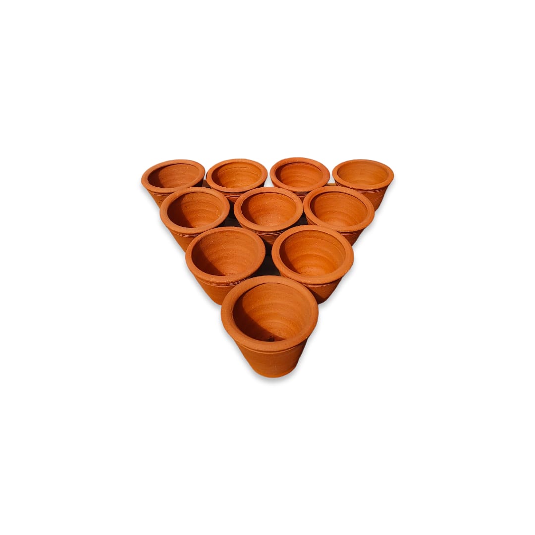 Macetas de Greda (Modelo Vasos) "Pack 10 unidades".